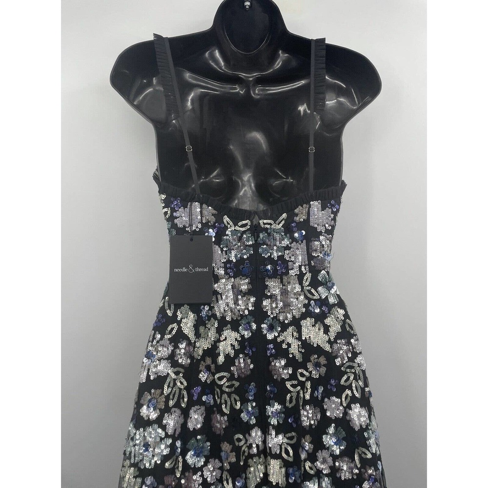 Needle & Thread Wildflower Sequin Midi Dress Size 2 Sweetheart Neck Midi - Picture 8 of 12